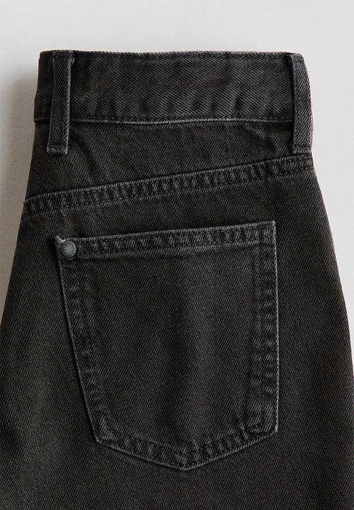 H&M - Loose-fit denim shorts - black