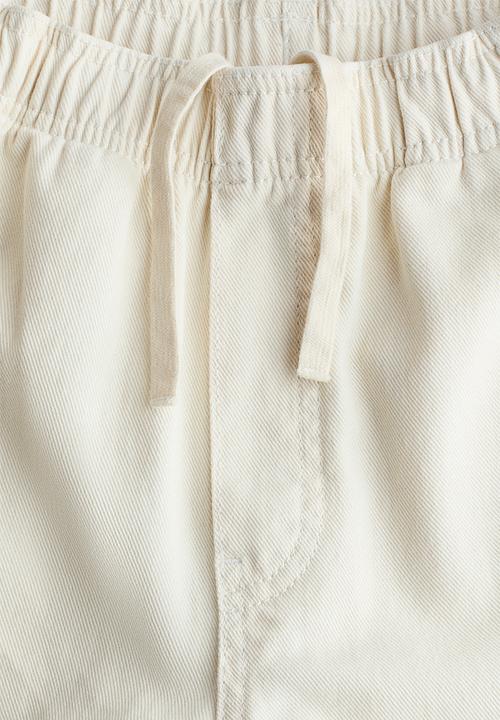 H&M - Cotton twill joggers - cream