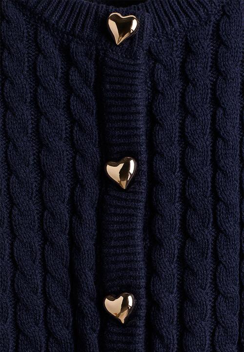H&M - Cable-knit cardigan - navy blue