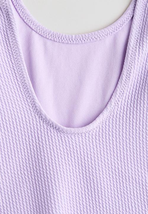 H&M - Textured swimsuit - lilac