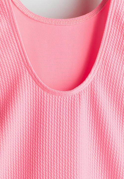 H&M - Textured swimsuit - pink