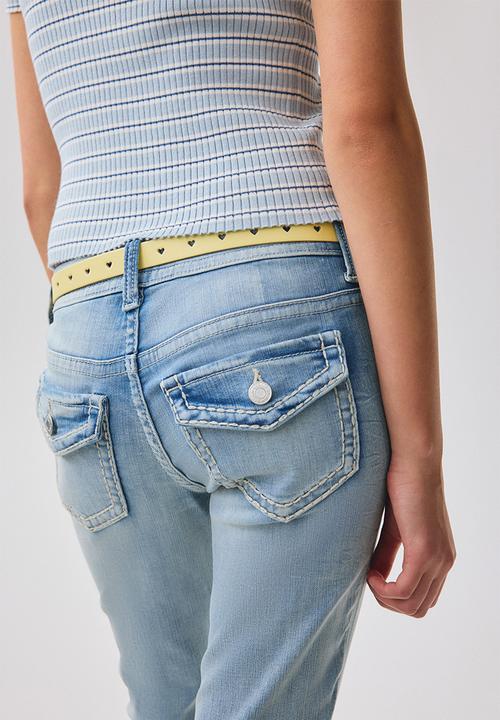 H&M - Skinny fit bootcut low jeans - light denim blue
