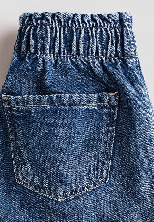 H&M - Embroidered denim shorts - denim blue