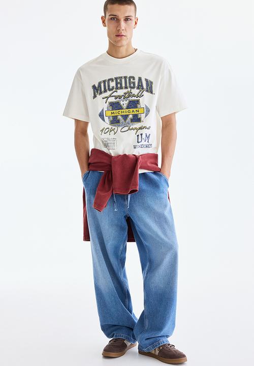 Loose fit t-shirt - white/university of michigan
