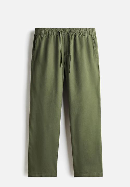 H&M - Relaxed fit lyocell trousers - khaki green