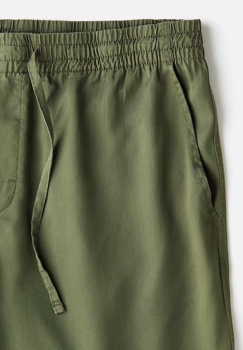 H&M - Relaxed fit lyocell trousers - khaki green