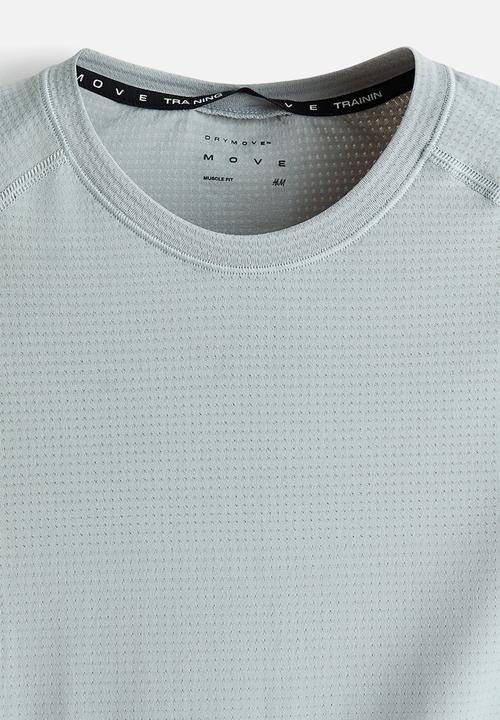 H&M - Muscle fit sports t-shirt with drymove™ - dusty mint
