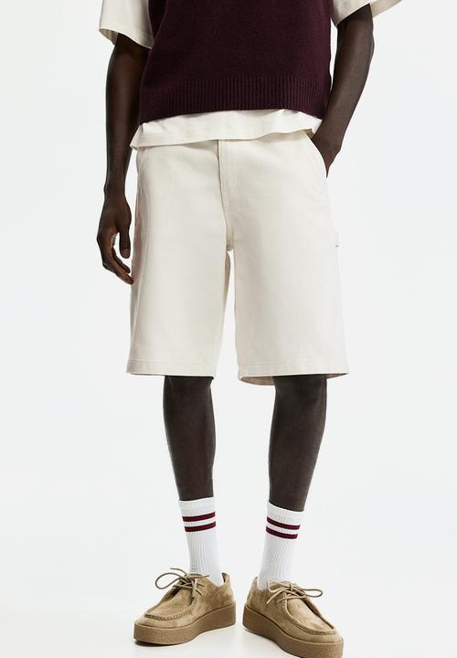 H&M - Relaxed fit carpenter shorts - white
