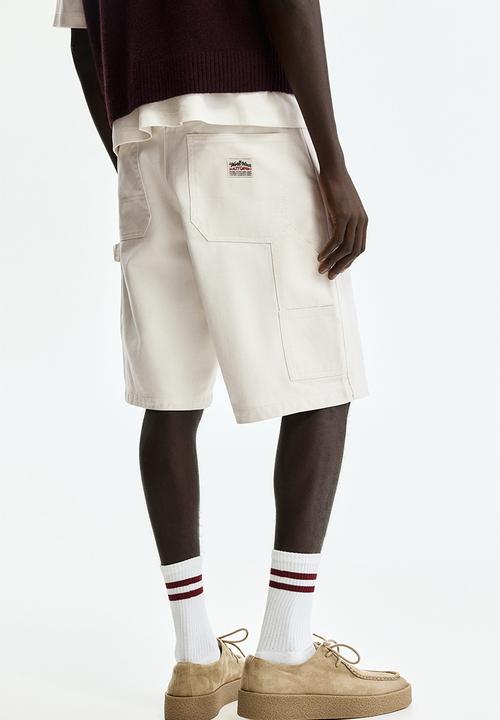 H&M - Relaxed fit carpenter shorts - white