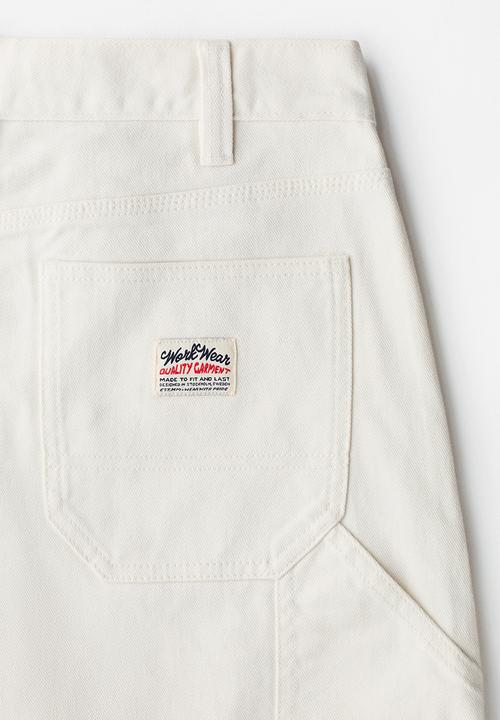 H&M - Relaxed fit carpenter shorts - white