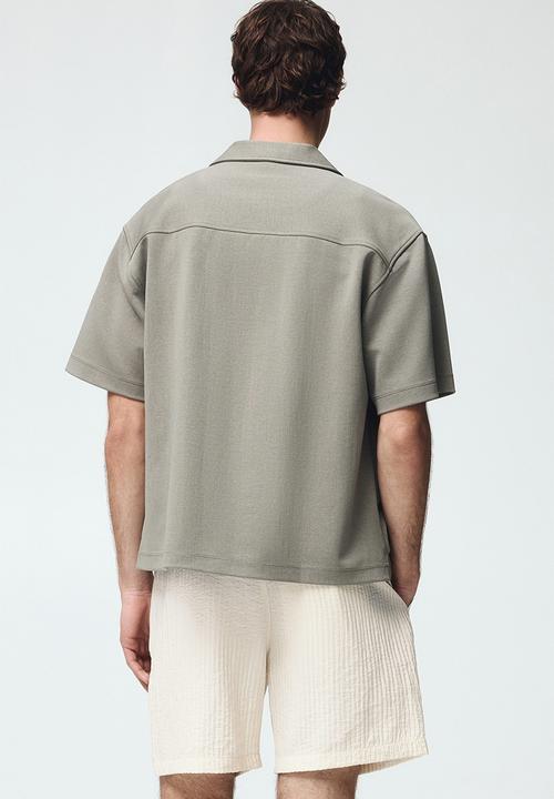 H&M - Relaxed fit textured shorts - white