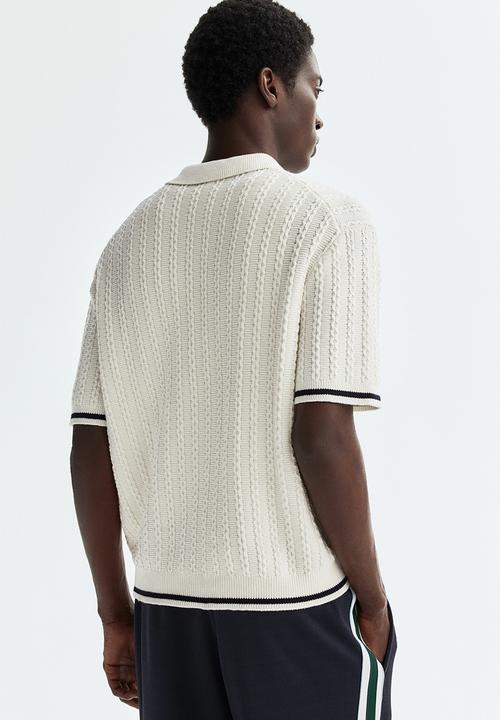 H&M - Relaxed fit cotton polo shirt - white