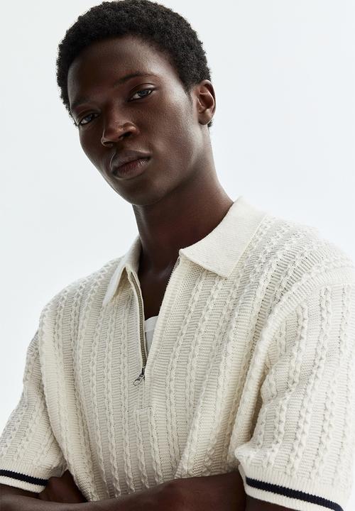 H&M - Relaxed fit cotton polo shirt - white
