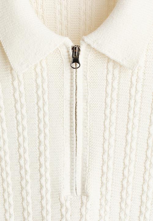 H&M - Relaxed fit cotton polo shirt - white