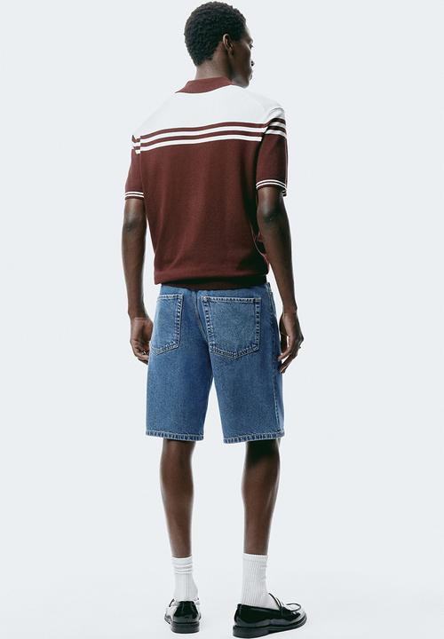 H&M - Relaxed fit denim shorts - denim blue