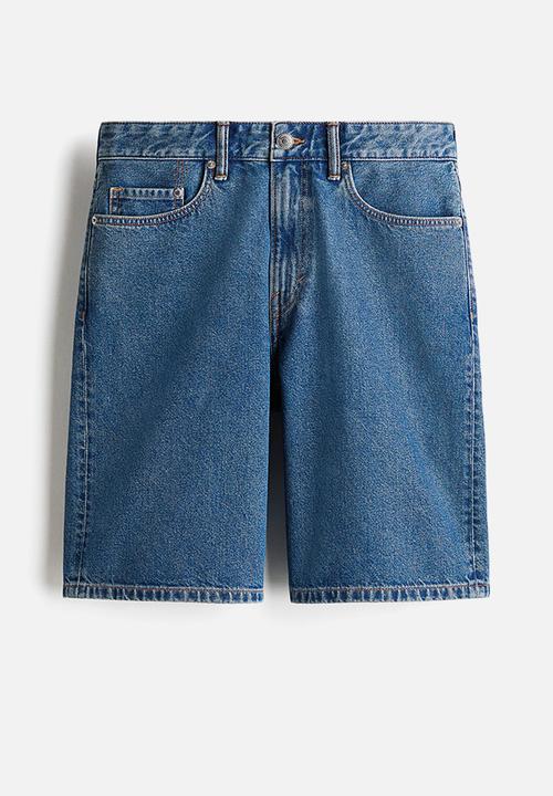H&M - Relaxed fit denim shorts - denim blue