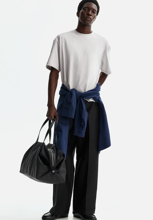 H&M - Loose fit boxy-style t-shirt - light grey