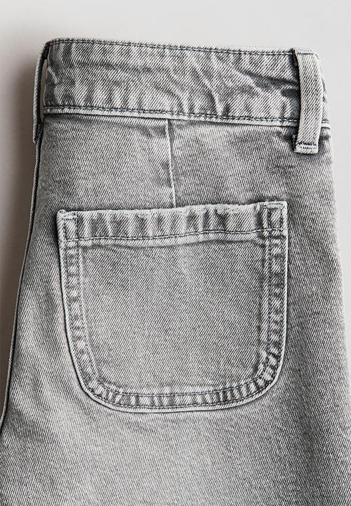 H&M - Relaxed fit wide leg ankle jeans - denim grey