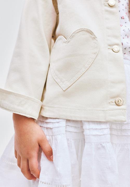 H&M - Heart-pocket twill jacket - light beige