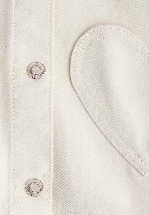 H&M - Heart-pocket twill jacket - light beige
