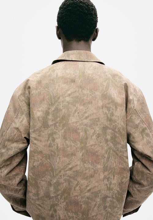 H&M - H&M Atelier: Overshirt - light mole/patterned
