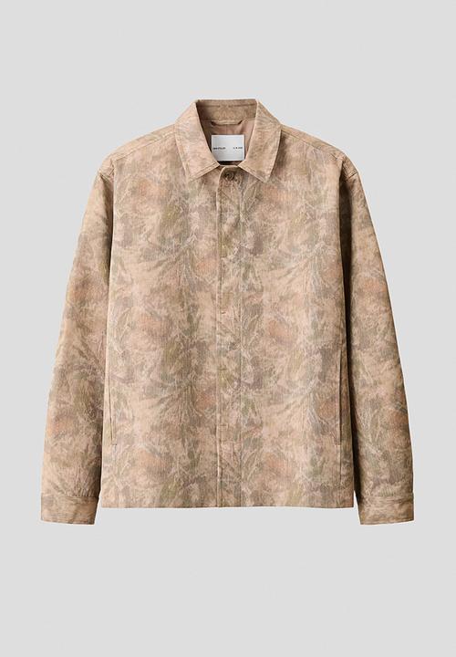 H&M - H&M Atelier: Overshirt - light mole/patterned
