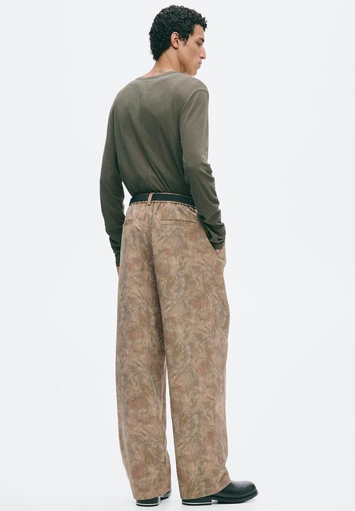 H&M - H&M Atelier: Relaxed fit trousers - mole/patterned