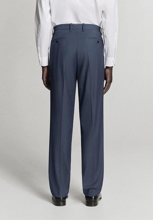 MANGO - Trousers London - Medium Blue