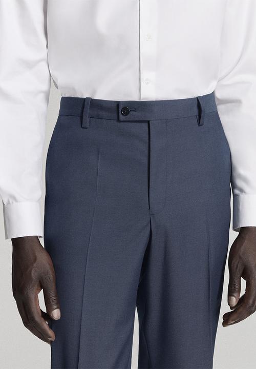 MANGO - Trousers London - Medium Blue