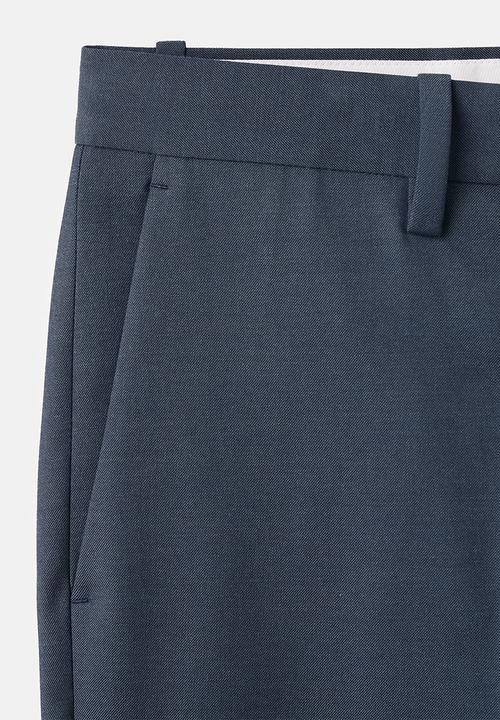 MANGO - Trousers London - Medium Blue