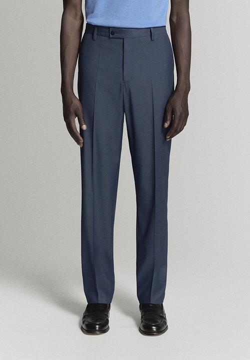 MANGO - Trousers London - Medium Blue