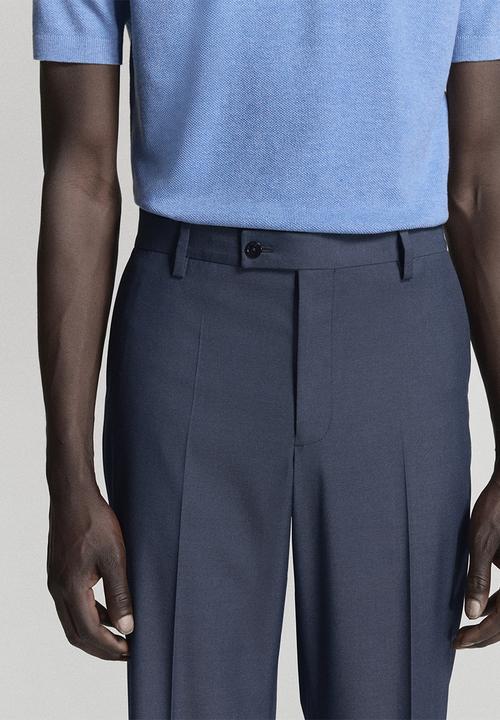 MANGO - Trousers London - Medium Blue