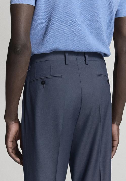 MANGO - Trousers London - Medium Blue