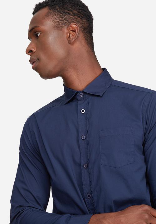 basicthread - 2-Pack plain long sleeve poplin shirt