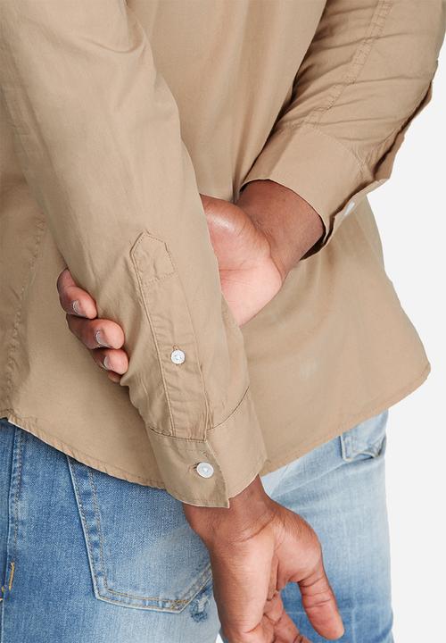 basicthread - 2-Pack plain long sleeve poplin shirt