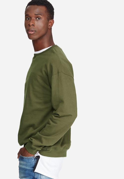 basicthread - Oversized drop shoulder pullover crew sweat