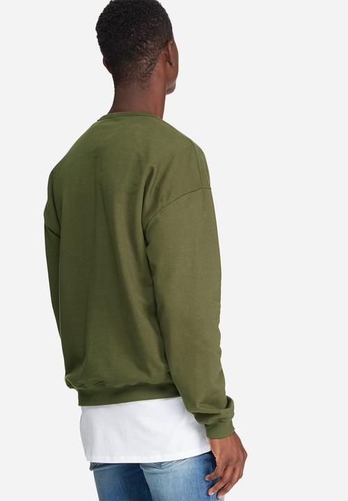 basicthread - Oversized drop shoulder pullover crew sweat