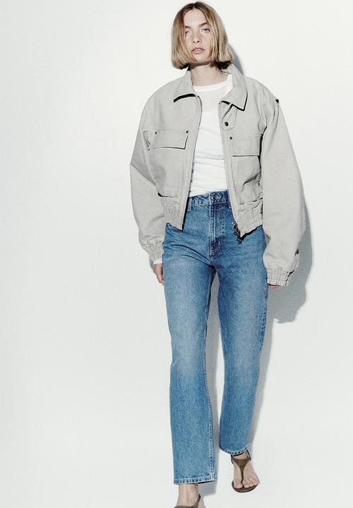 H&M - Mom slim fit high waist ankle jeans - denim blue