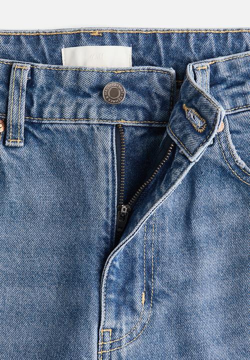 H&M - Mom slim fit high waist ankle jeans - denim blue