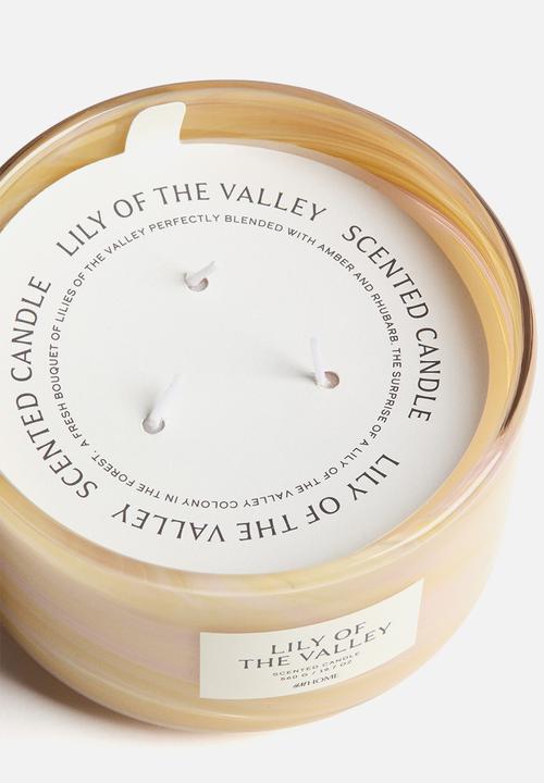 H&M - Large scented candle in glass holder - lily of the valley