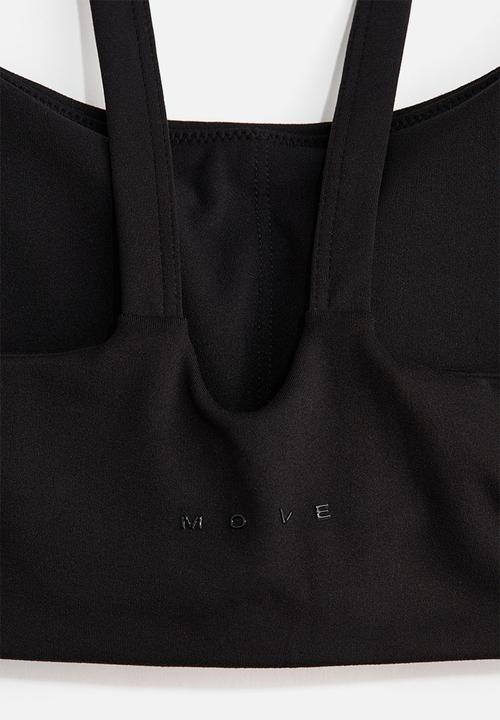 H&M - Medium support sports bra with softmove. - black