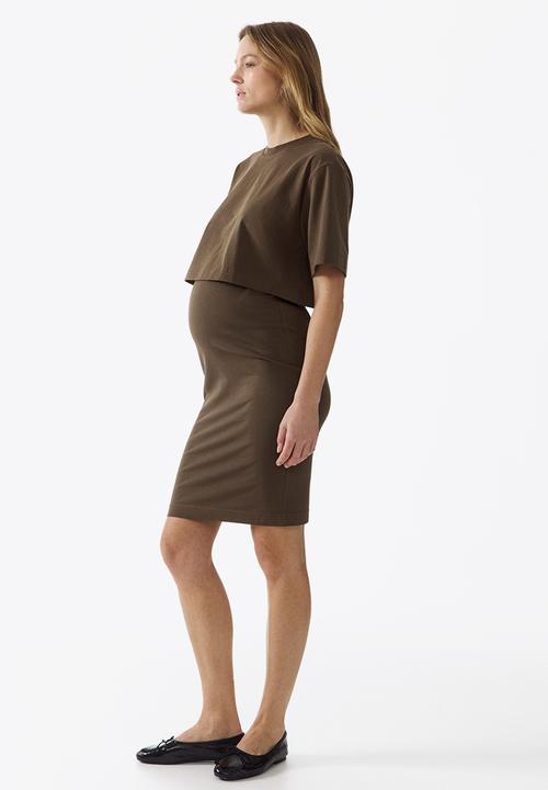 H&M - Mama 2-piece top and skirt set - dark mole