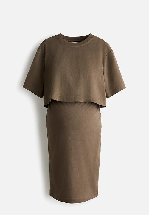 H&M - Mama 2-piece top and skirt set - dark mole