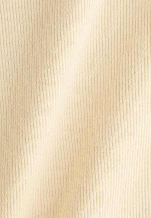 H&M - Ribbed T-shirt - light yellow