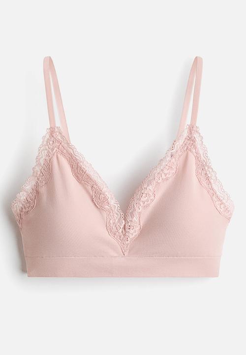 H&M - Seamless padded soft bra - light pink