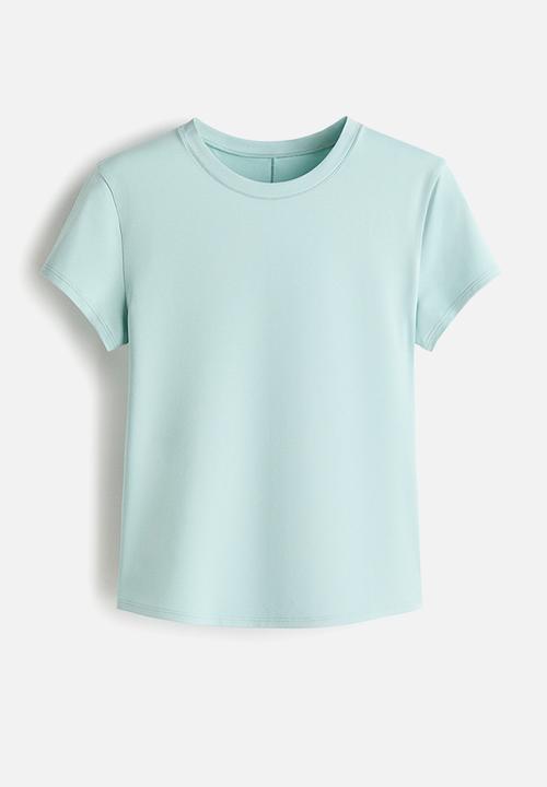 H&M - Sports top with drymove - amazonite blue