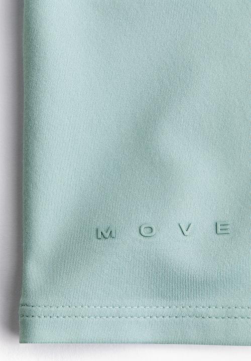 H&M - Sports top with drymove - amazonite blue