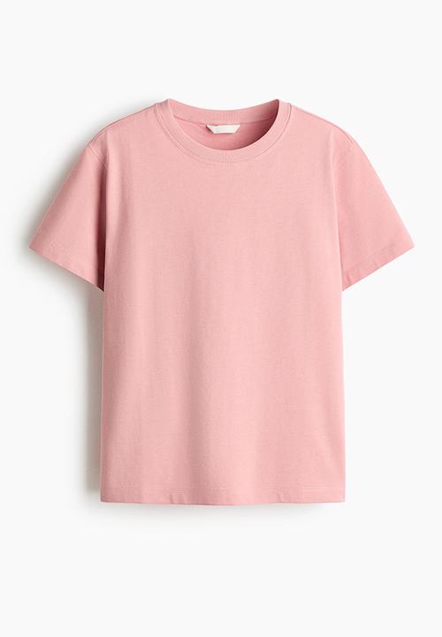 H&M - Oversized cotton t-shirt - light pink