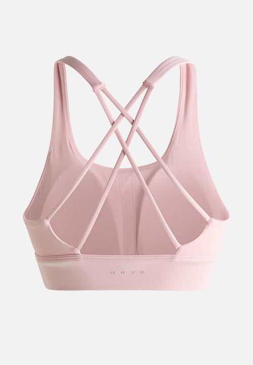 H&M - Medium support sports bra with softmove™ - mid blush pink