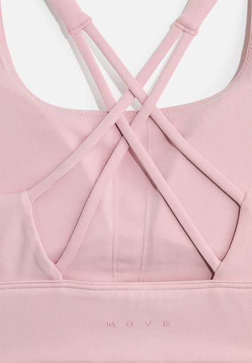 H&M - Medium support sports bra with softmove™ - mid blush pink